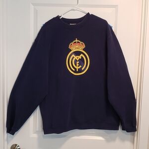 Vintage Sweatshirt Real Madrid XL Soccer Adidas Early 2000s Y2K